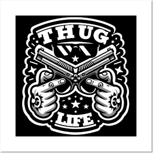 Bold Thug Life Vector Illustration Posters and Art